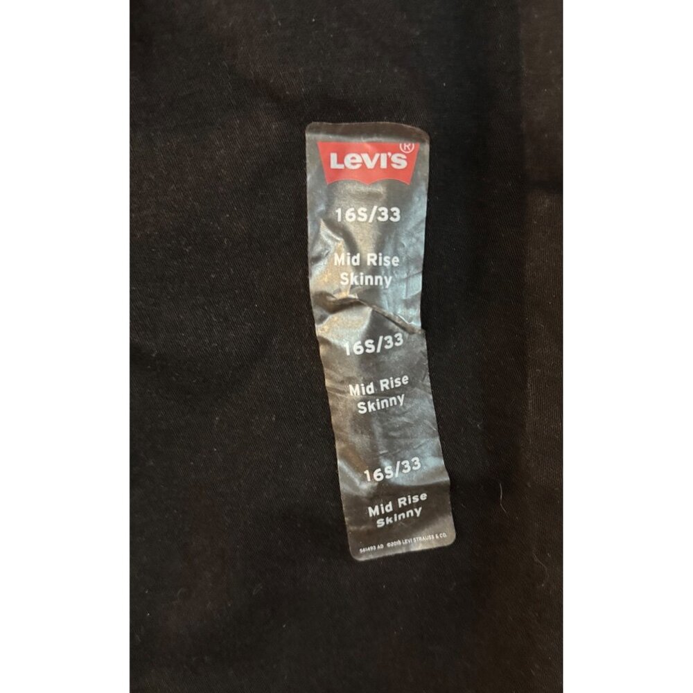 Levis Mid Rise Skinny Jeans Womens Size 16 Black Soft Feel Comfortable Fit - Picture 3 of 7